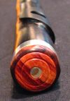 Wooden Böhm Head Closeup, African Blackwood with Tulipwood head-plug